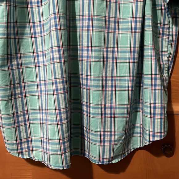 Izod Men’s Short Sleeve Shirt Button Down Button Collar Plaid Size 3XL Tall - Picture 4 of 4